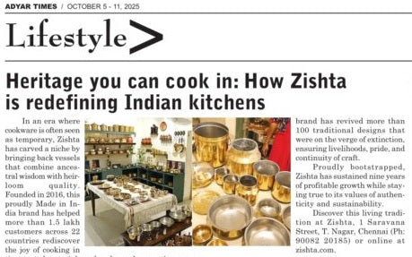 Zishta Featured in Adyar Times