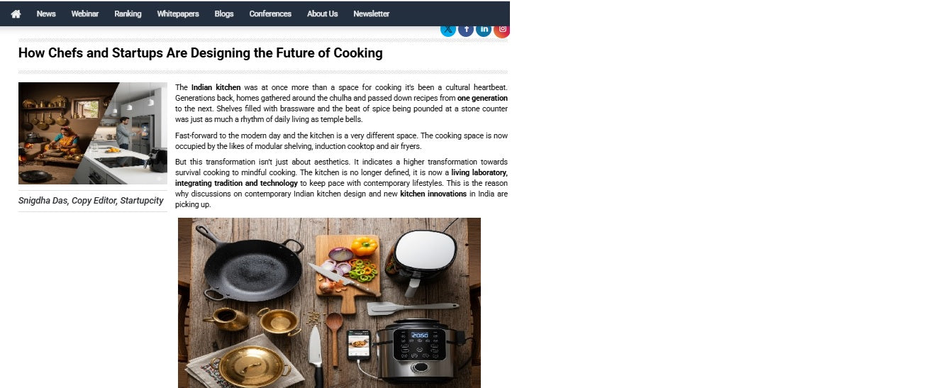 Zishta Featured in Siliconindia Startup City