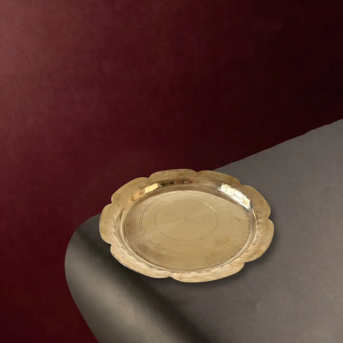 Kansa Thali Chandramalli (Bronze Dinner Plate) | Handcrafted Dinnerware from West Bengal