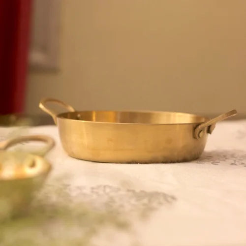 Kansa Tulsi Serveware pan-Zishta Traditional Kansa Serveware