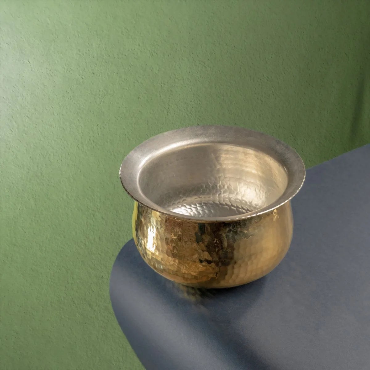 Brass Degchi without Lid Top View-Zishta Traditional Cookware