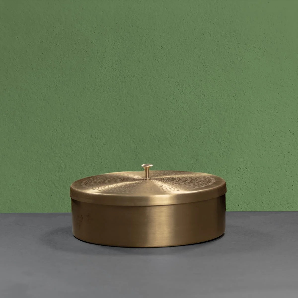 Brass Mandala Art Roti Box-Zishta Traditional Kitchen Storage Containers