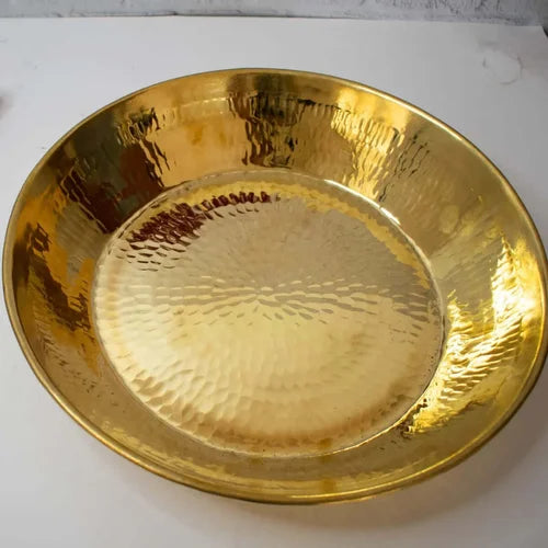 Brass Paraat Without Tin Coating on a white background-Zishta Traditional Kitchen Accessories