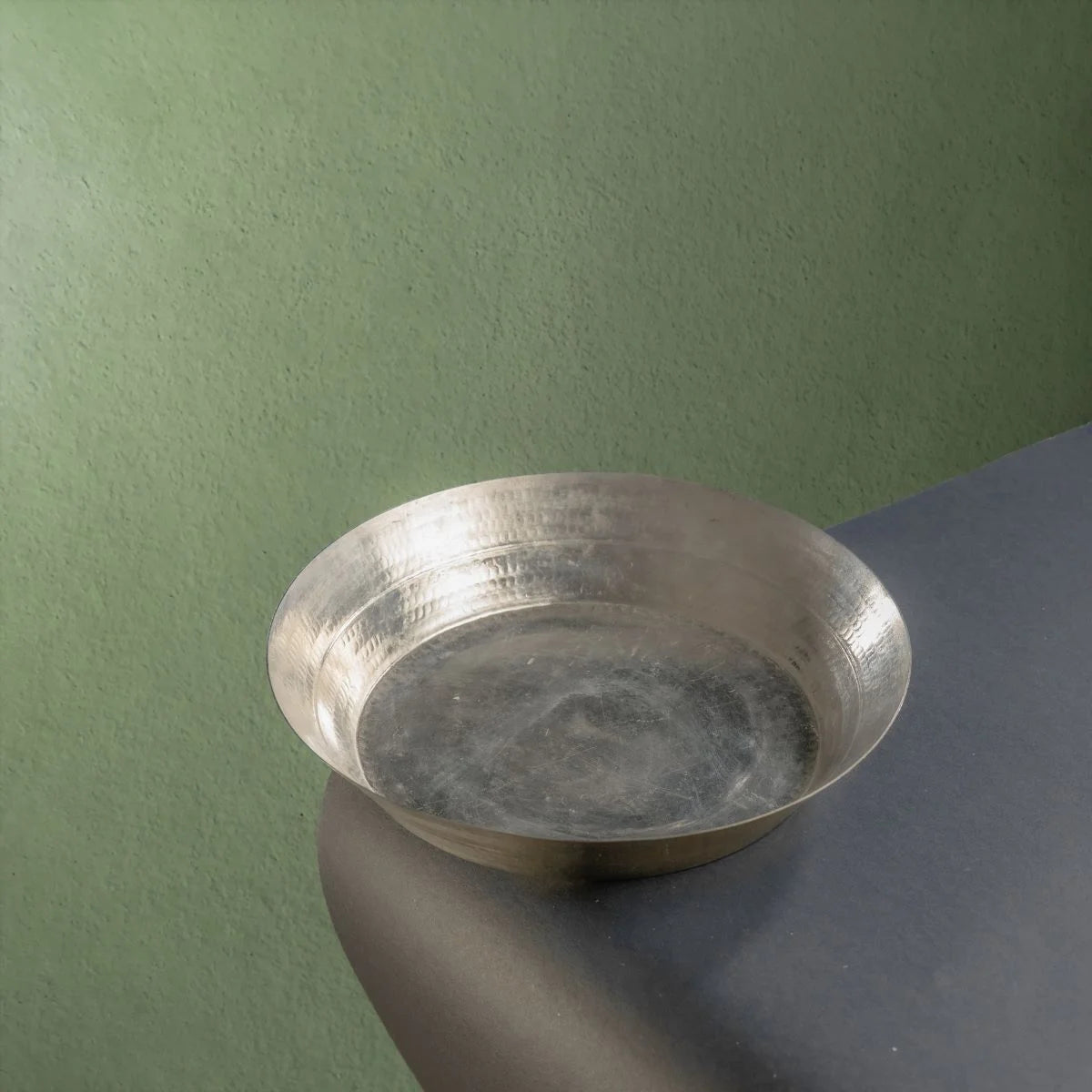 Brass Paraat with Tin Coating Top View-Zishta Traditional Kitchen Accessories