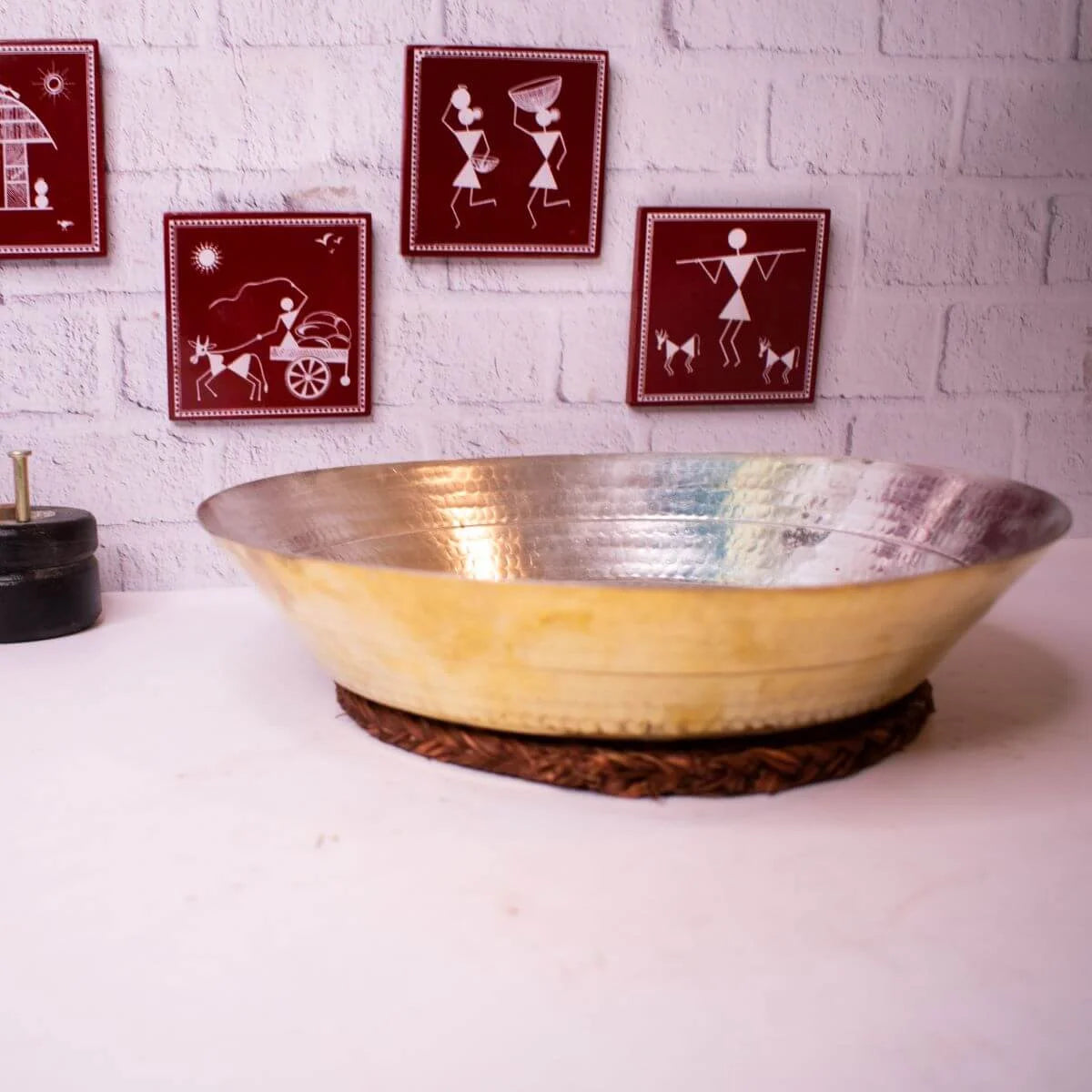 Brass Paraat with Tin Coating-Zishta Traditional Kitchen Accessories