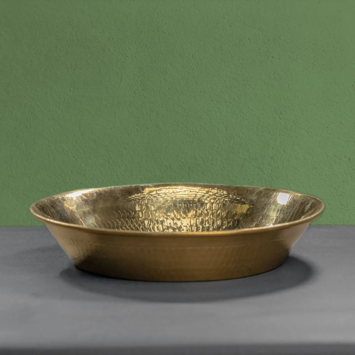 Brass Paraat Pithalai Thambalam without Tin Coating Side Closer View-Zishta Kitchen Accessories