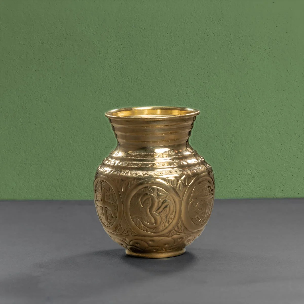 Brass Pooja Kalash-Zishta Traditional Puja Essentials