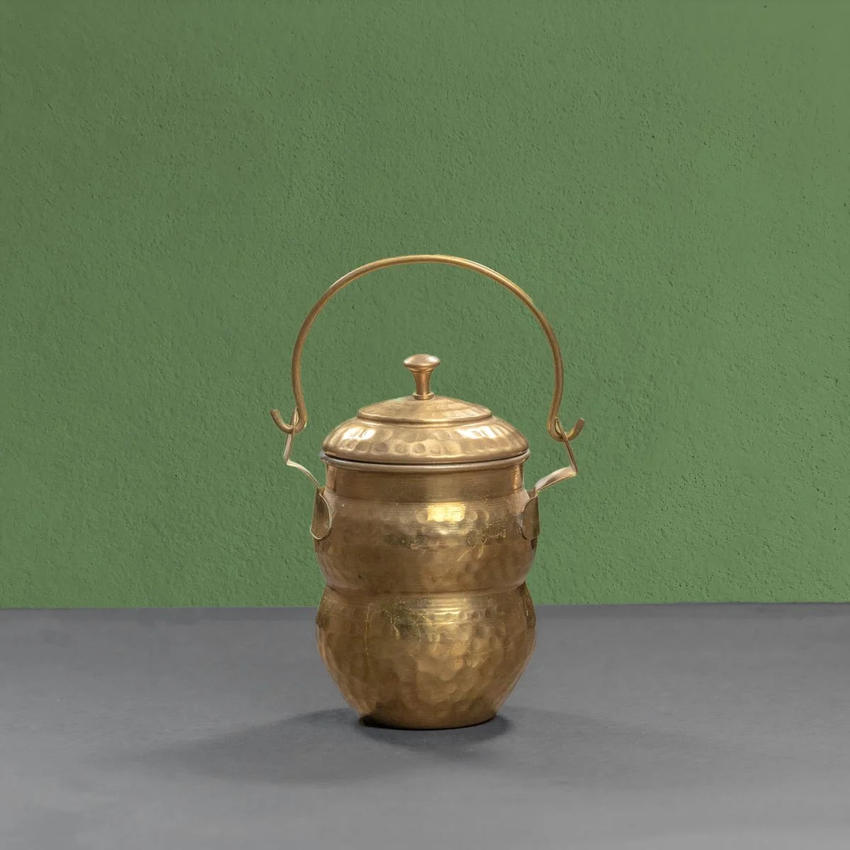 Brass Pot Shaped Ghee Thooku-Zishta Traditional Storage Containers