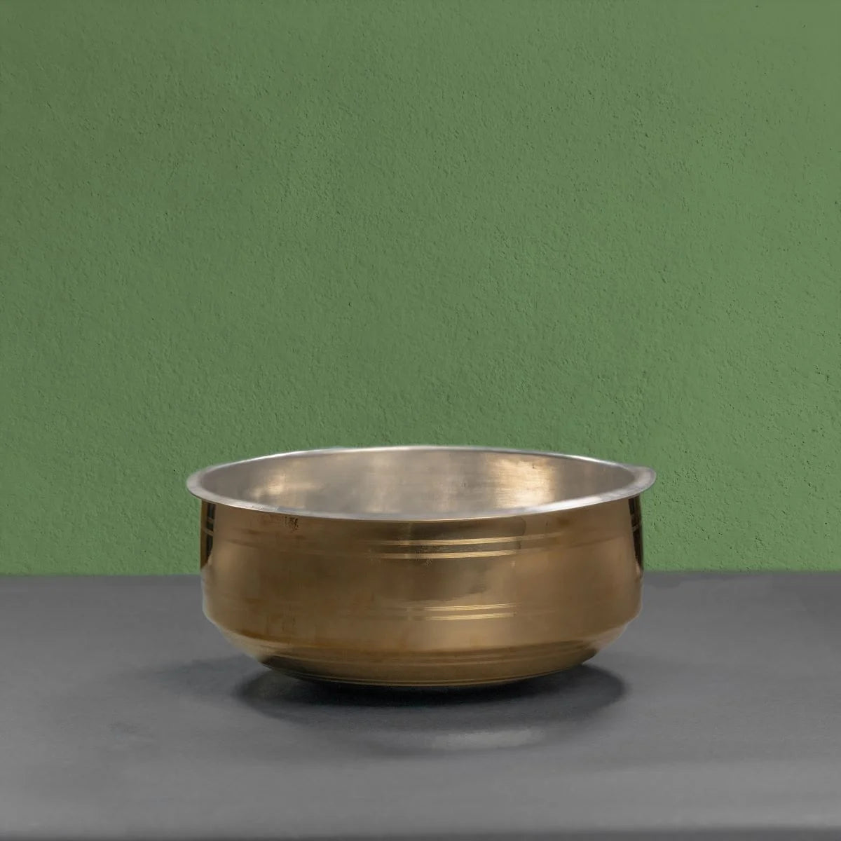 Brass Sarva Kadai Side View-Zishta Traditional Cookware
