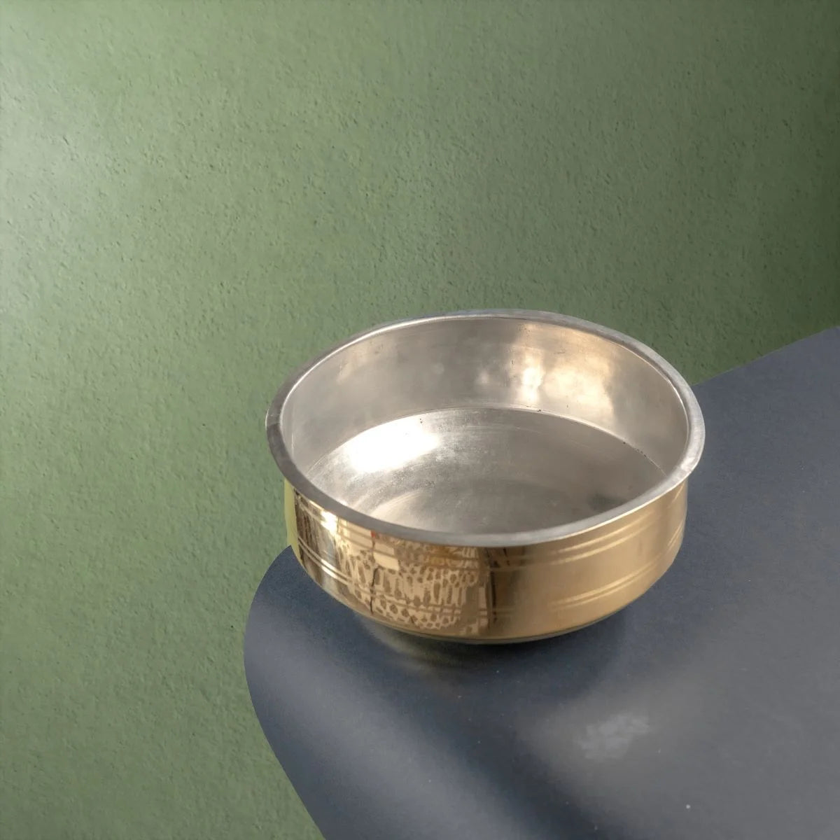 Brass Sarva Kadai Top View-Zishta Traditional Cookware