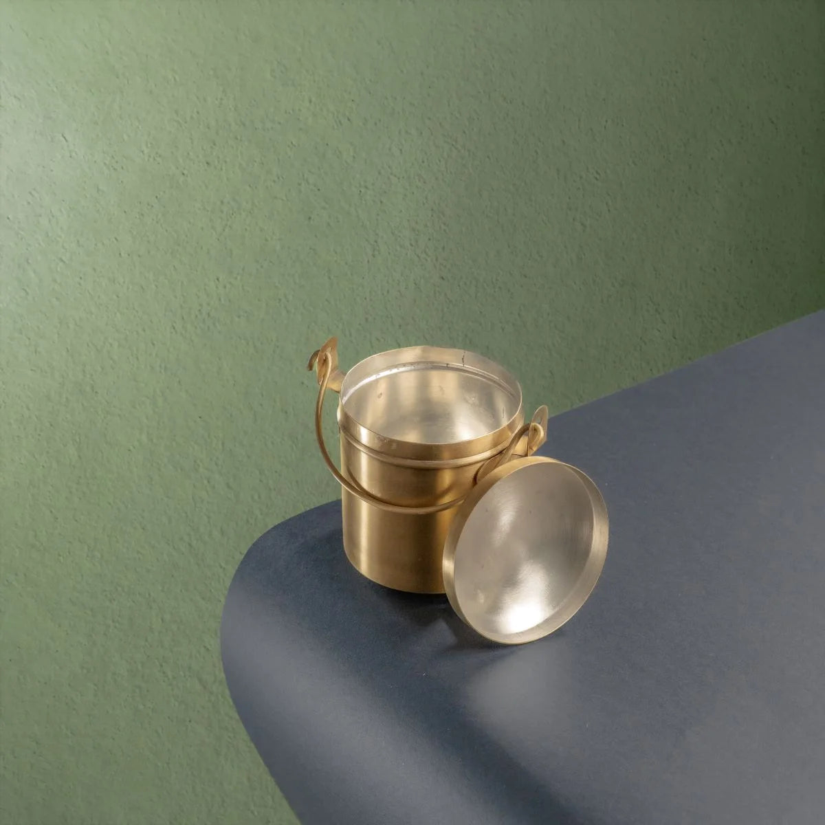 Brass Storage Container with Lid Antique-Thooku Chatti-Zishta Kitchen Food Storage