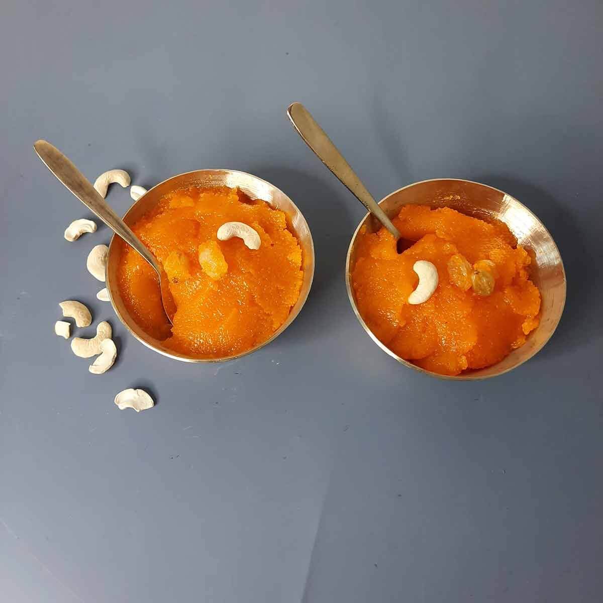 Dessert Served in Bronze Kansa Dessert Bowls-Zishta Kansya Serveware