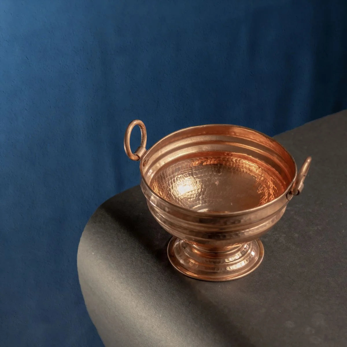 Copper Ganghal Top View-Zishta traditional Pooja Essentials