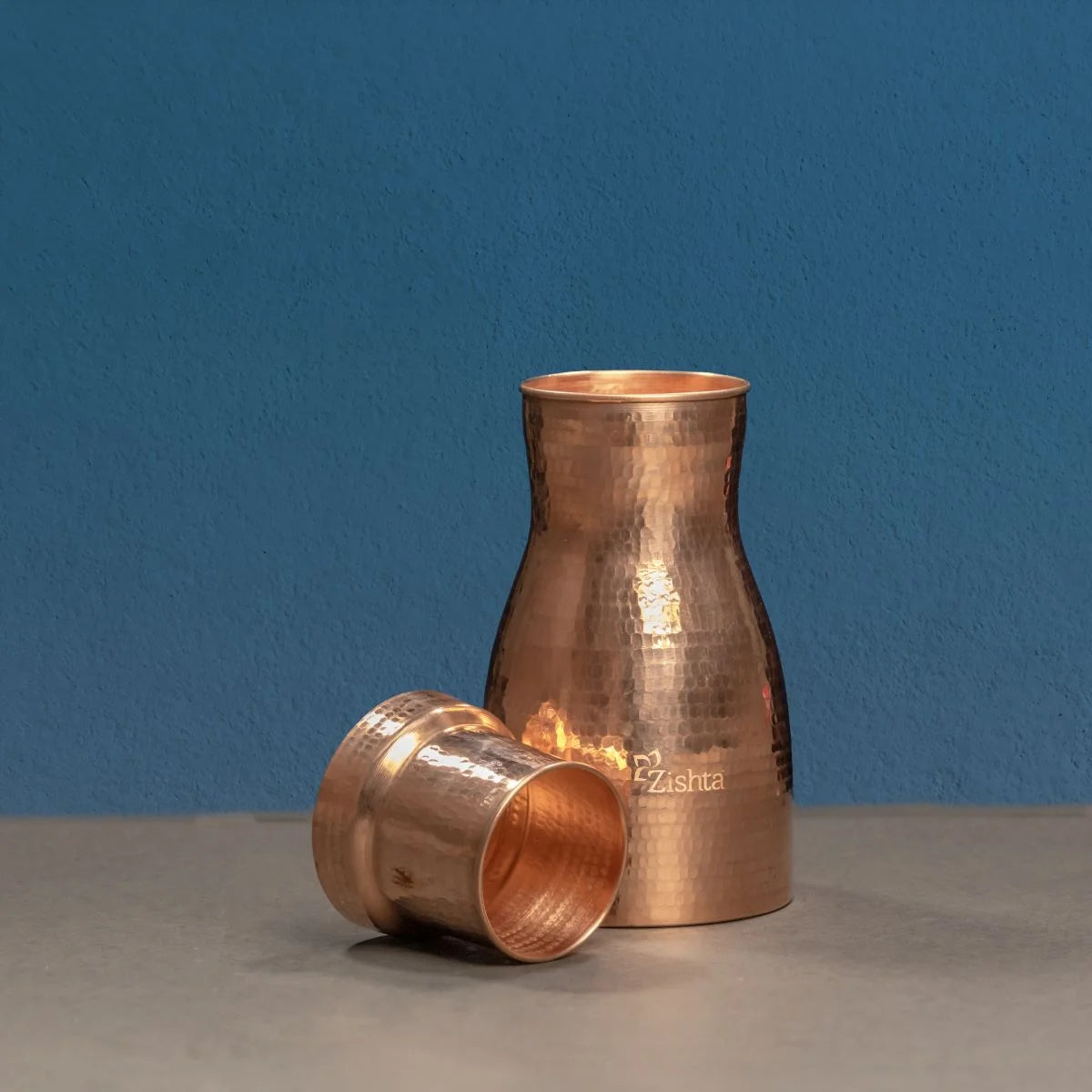 Copper Water Carafe-Zishta Traditional Serveware