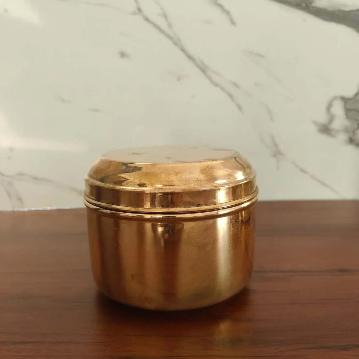 Handcrafted Brass Storage Tiffin Box Containers With tin Coating-Zishta Food Storage Containers