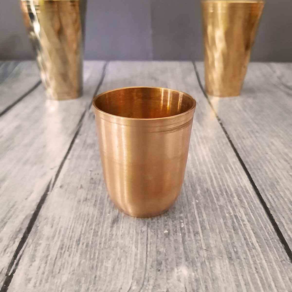 Handcrafted Bronze Baby Glass-Zishta Traditional Kansa Serveware