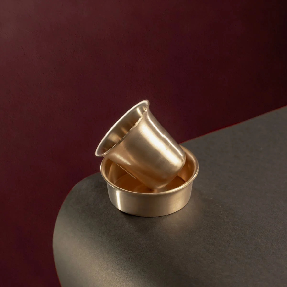 Handcrafted Kansa Davara Tumbler-Zishta Traditional Bronze Serveware