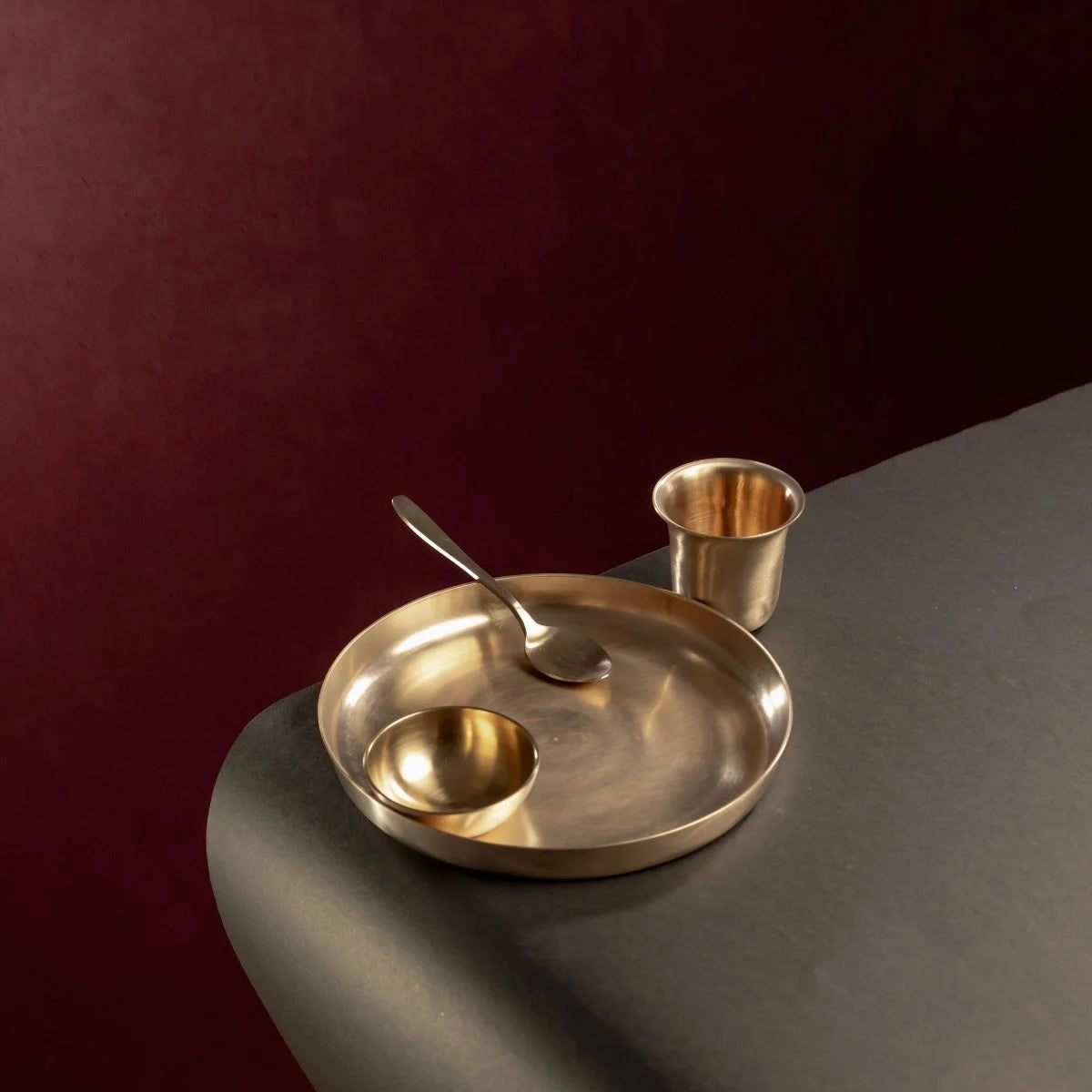 Kansa Kids Dinner Thali Set-Zishta Traditional Dinnerware