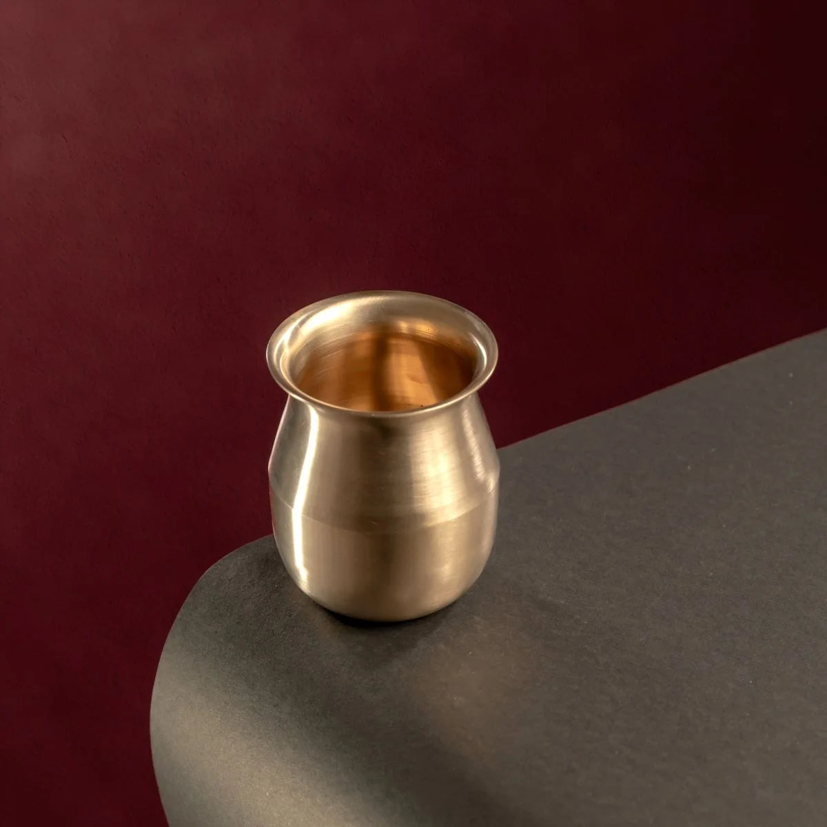 Kansa Lota Top View-Zishta Traditional Drinkware