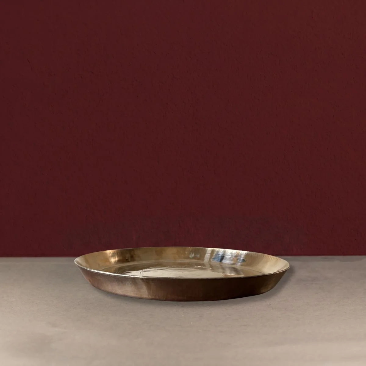 Kansa Thali Mridu. Handcrafted Dinner Plate-Zishta Traditional Dinnerware