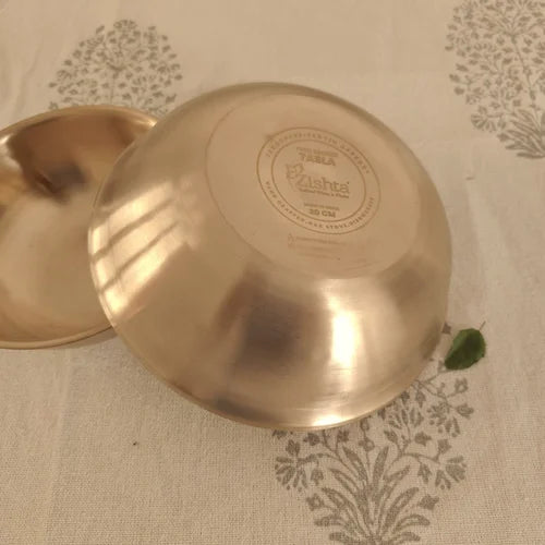 Kansa Tulsi Tasla Kadai Without Handle-6-Zishta Traditional Cookware