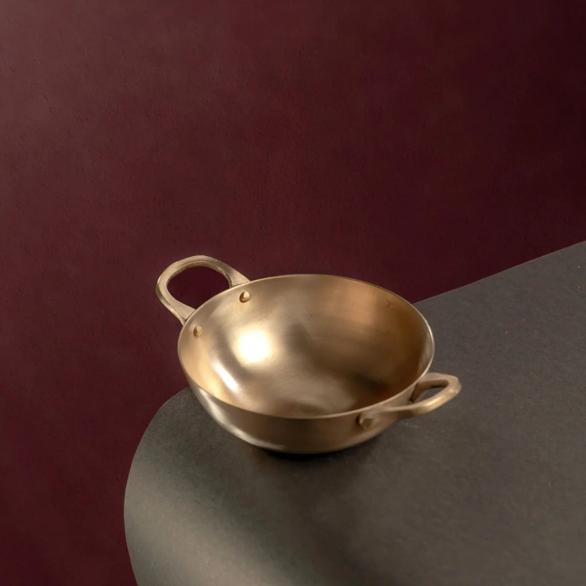 Kansa Tulsi Serveware Kadai-Zishta Traditional Bronze Cookware