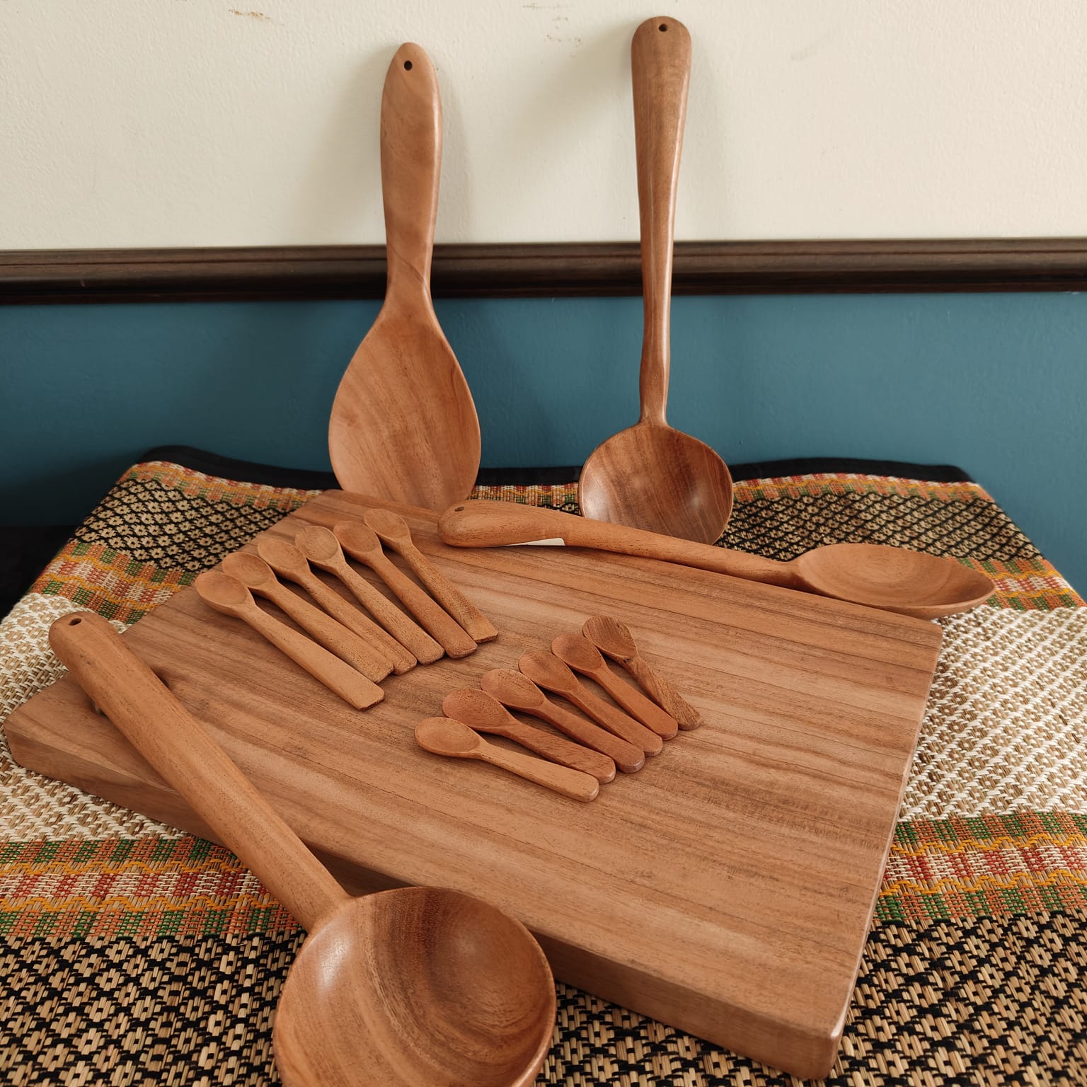 Neem Wood Kitchen Set Combo-2-Zishta Traditional Neem Wood Kitchen Accessories