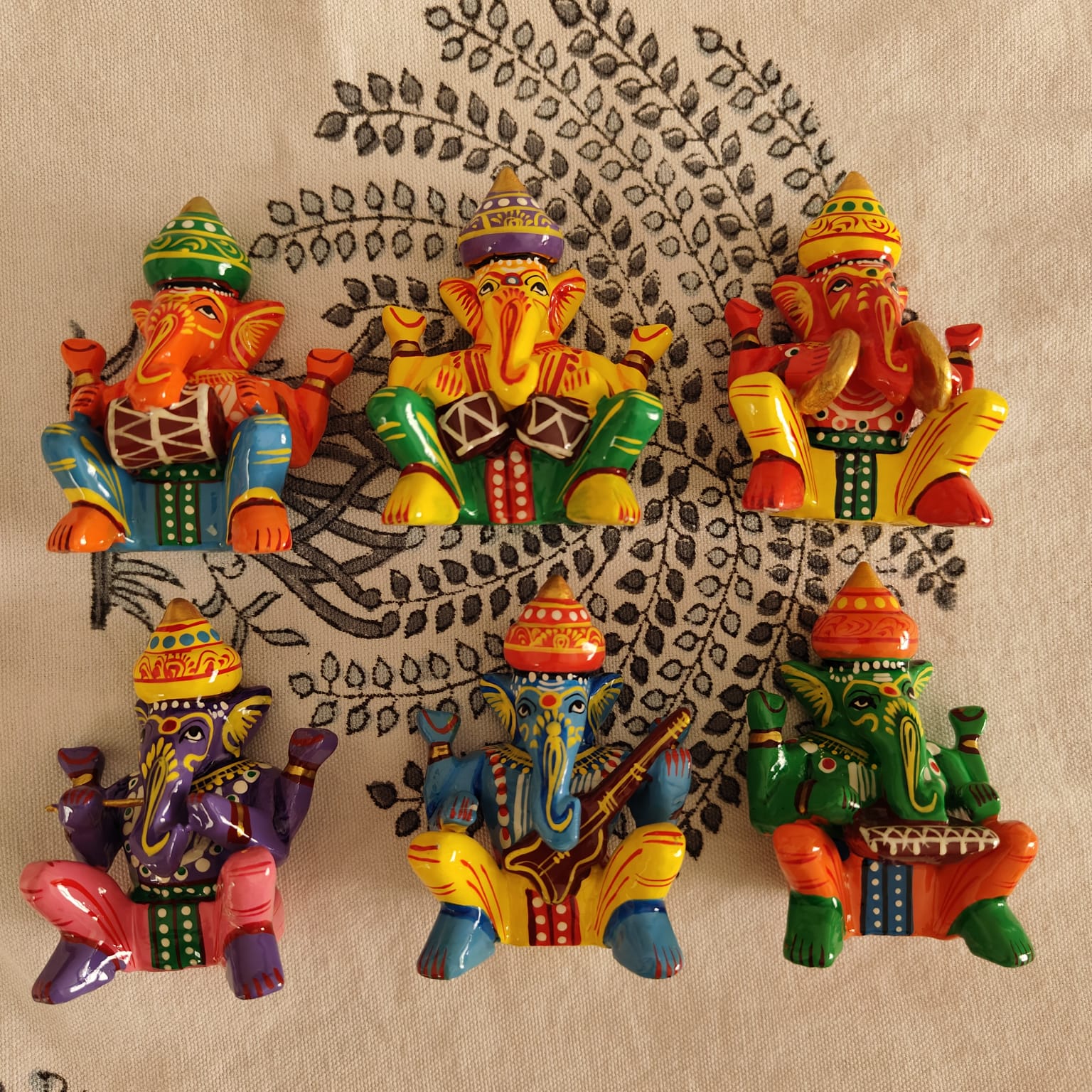 Varanasi Ganesha Set Small-1-Zishta Traditional Toys