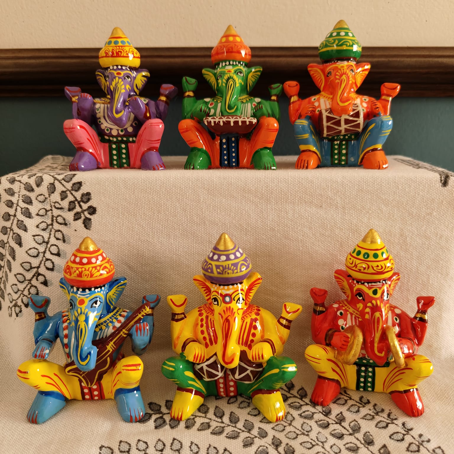 Varanasi Ganesha Set Small-2-Zishta Traditional Toys