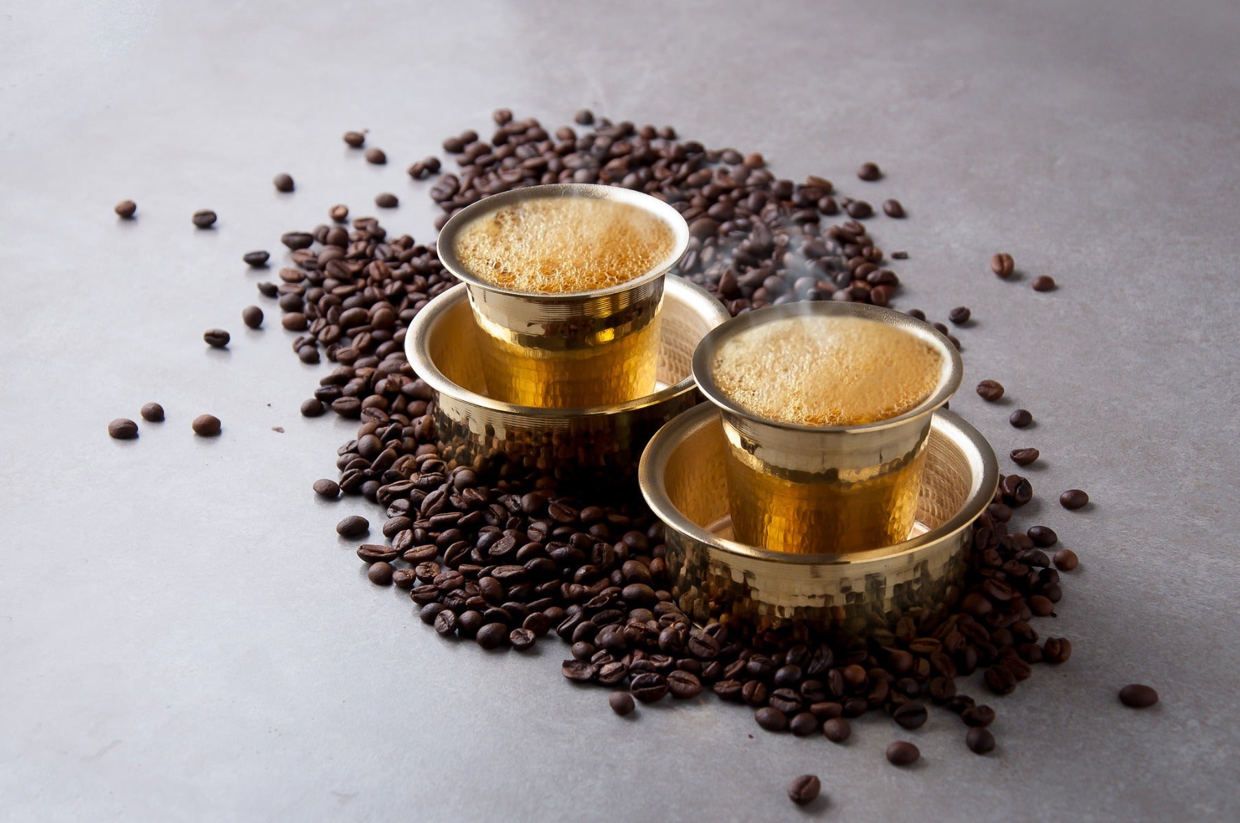 Brass Coffee Davara Tumbler 1-Zishta Traditional Cookware