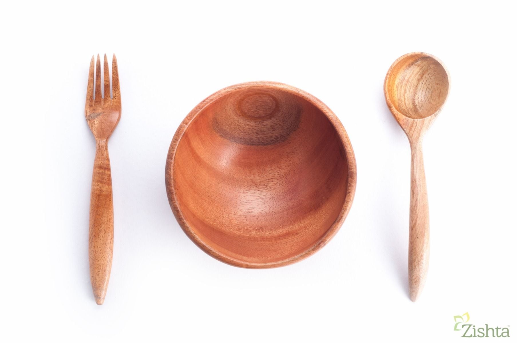 Neem Wood Soup Bowl 4-Zishta Traditional Cookware