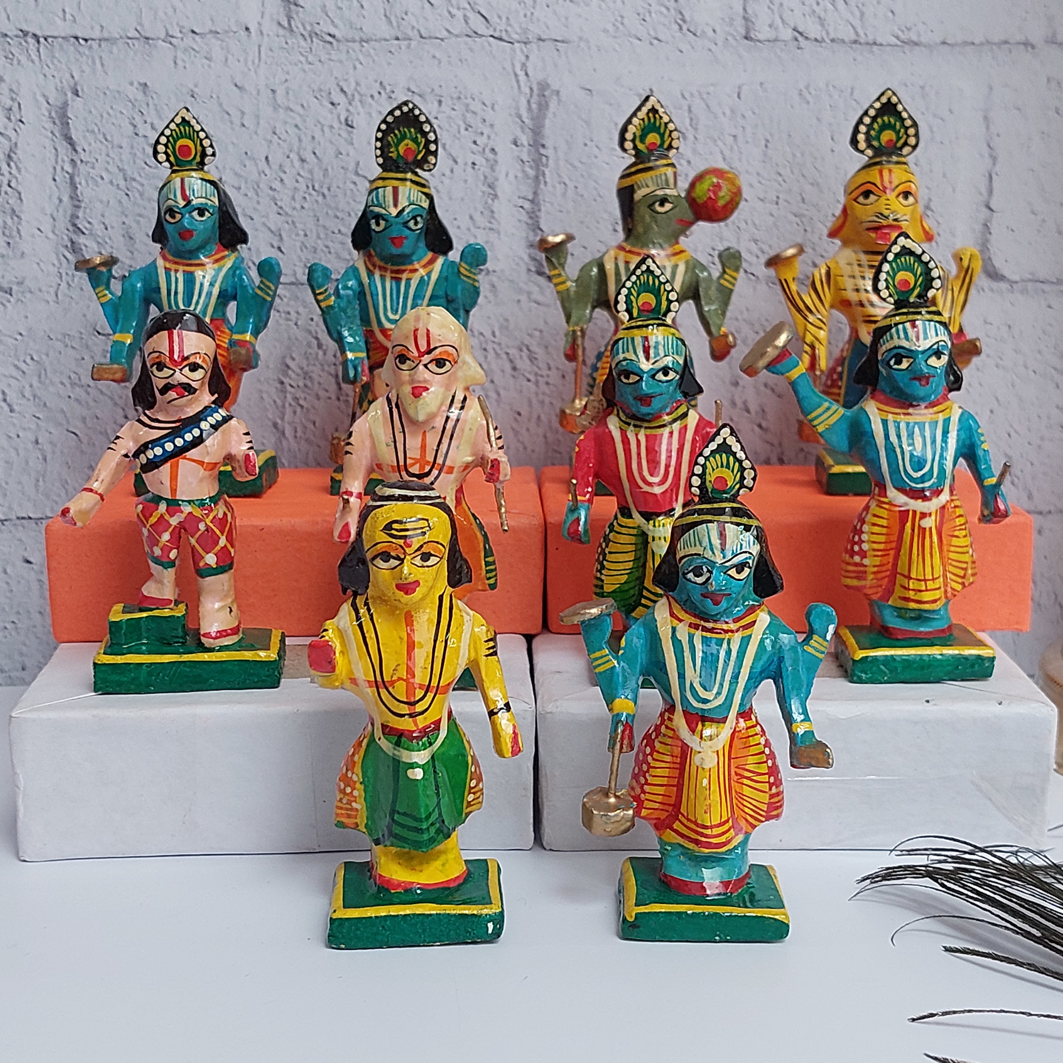 Varanasi Dasavataram Set 1-Zishta Traditional Home Decor Toys