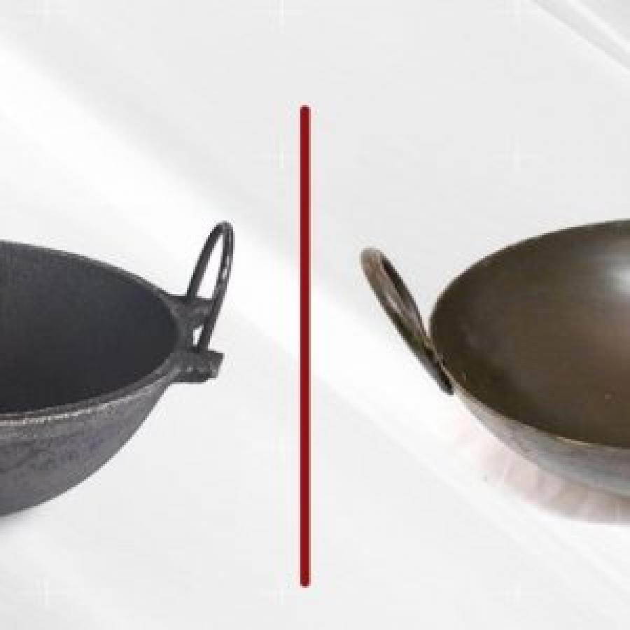 Cast Iron Kadai vs Pure Iron kadai Differences-Zishta Traditional Cookware