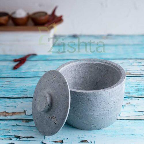 Soapstone Kitchen Storage Containers Maakal Combo-Zishta Traditional Cookware