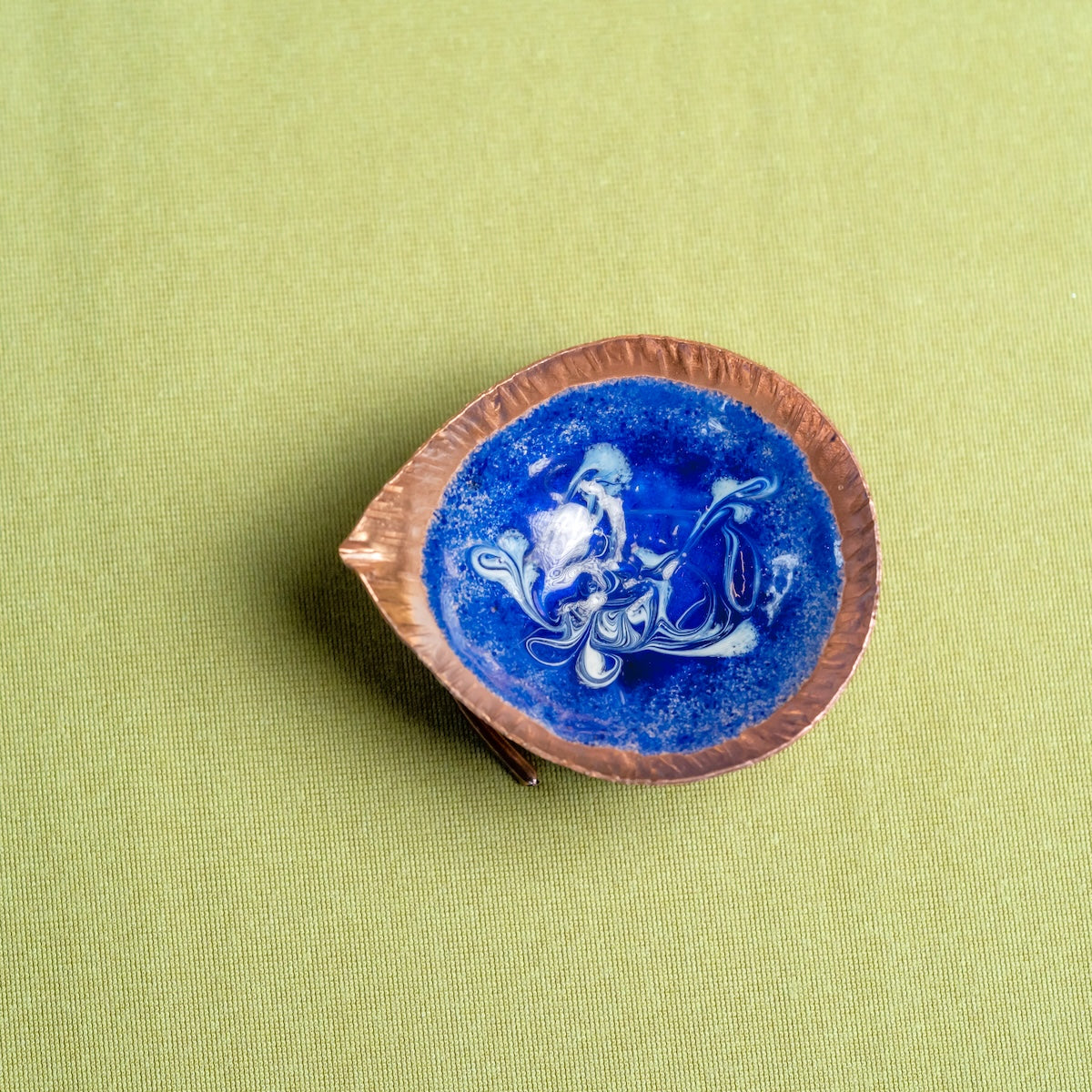 Copper Enamel Spring Diya (Set Of 4)