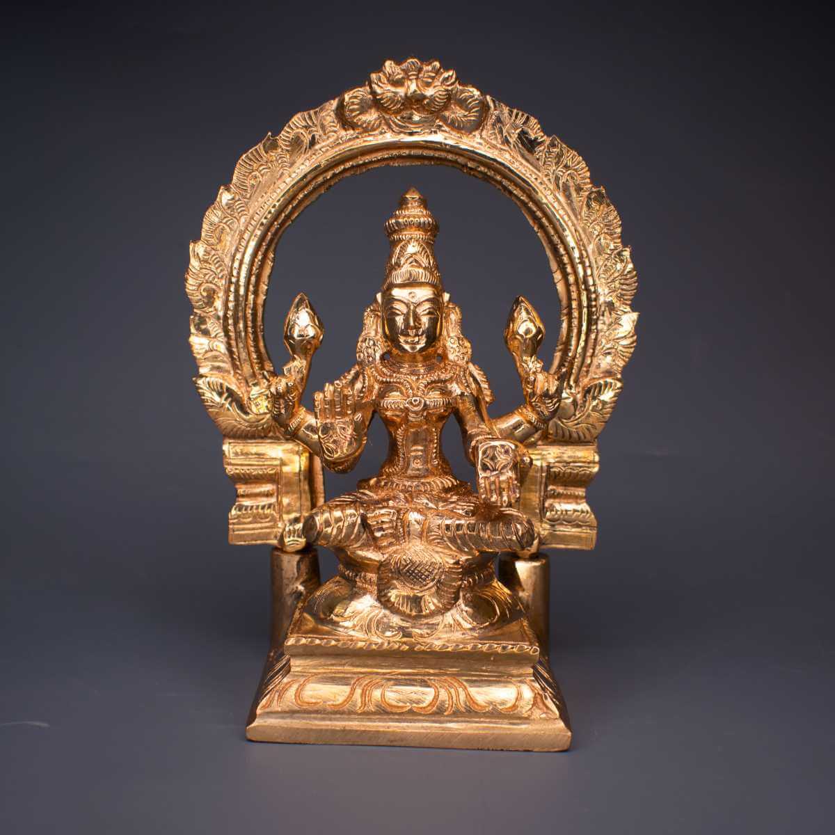 Lakshmi Panchaloha Idol With Arch-6 Inches-Zishta Traditional Home Decor