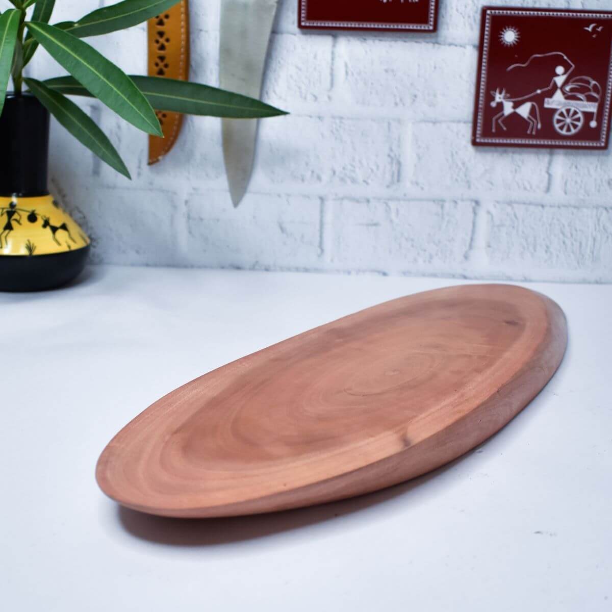 Natural Shape Neem Wood Chopping Board-2-Zishta Neemwood Accessories