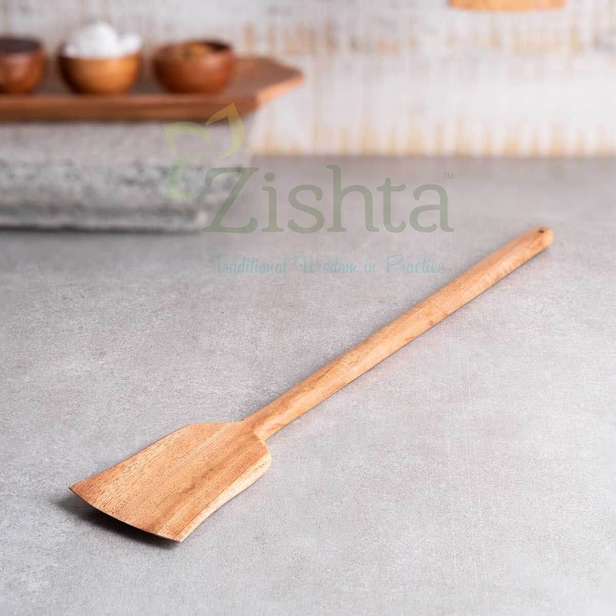 Neem Wood Roti Ladle-Zishta Traditional Cookware