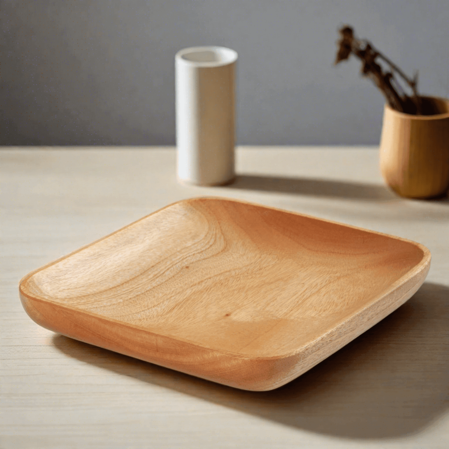 Neem Wood Snack Serving tray-1-Zishta Traditional Serveware