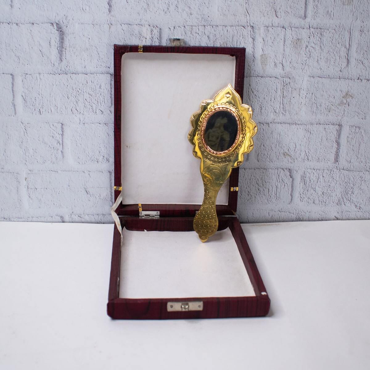 Aranmula Flower Edge Wall Hanging Kannadi/ Mirror-1-Zishta Traditional Home Decor