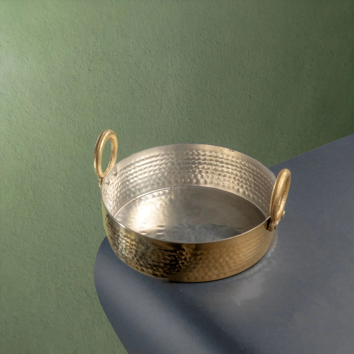 Brass Cooking Pan Jalebi Pan Top View-Zishta Traditional Cookware