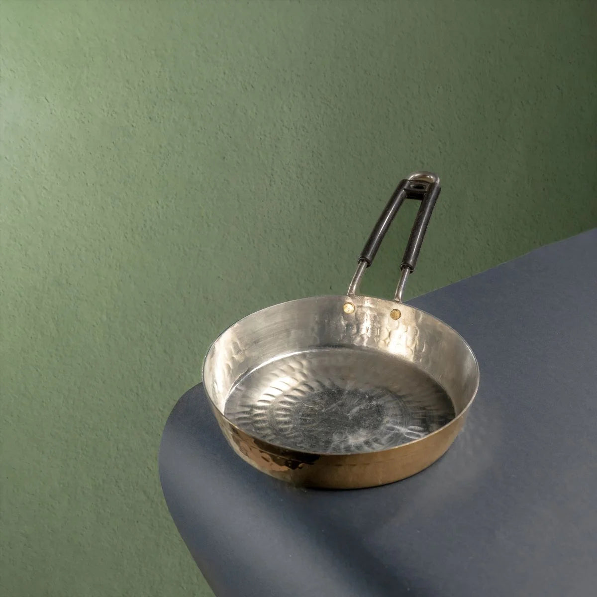 Brass Fry Pan Top View-Zishta Traditional Cookware