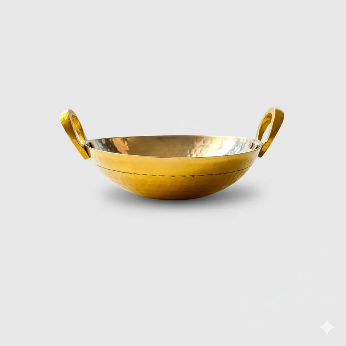 Brass Kadai Without Lid Small-Zishta Traditional Cookware