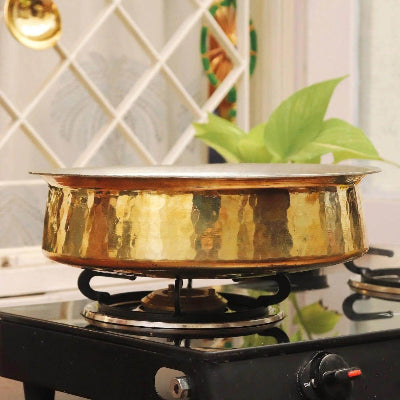 Brass Lagaan for cooking-Pital Lagan-Zishta Traditional Brass Cookware