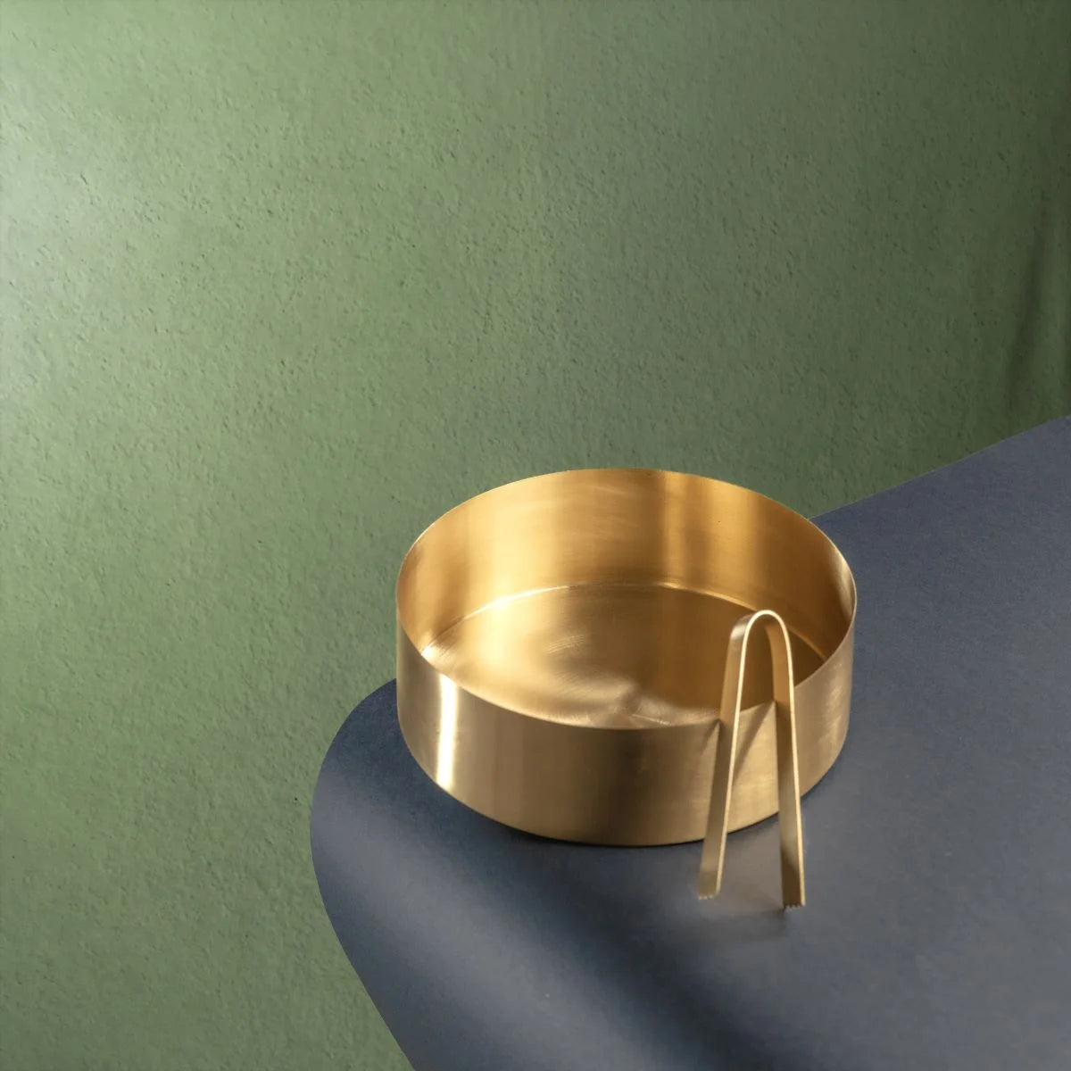 Brass Mandala Art Roti Box Inside View and with a Tong-Zishta Traditional Kitchen Storage Containers