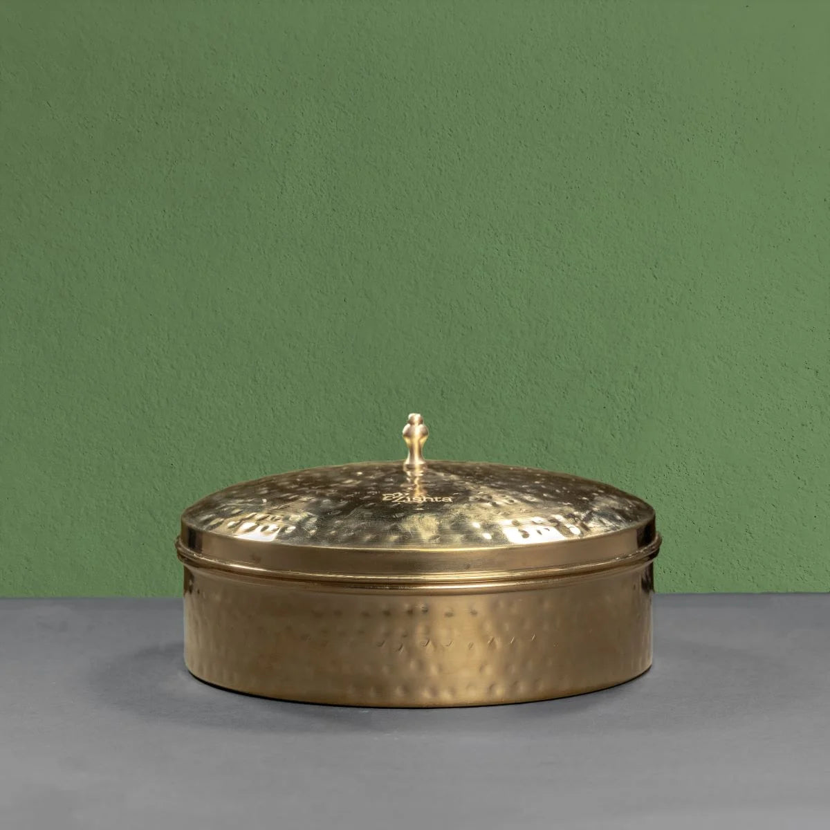 Brass Masala Dabba-Spice Box with Tin Coating-Zishta Traditional Kitchen Food Storage Containers