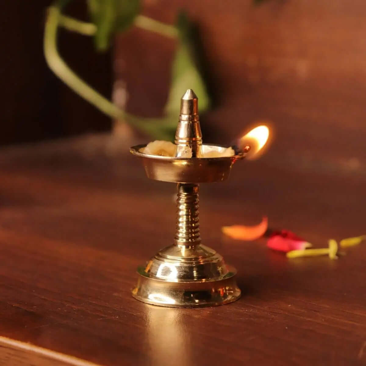 Brass Mini Decor Kerala Deepam Set of 4-6-Zshta Traditional Navratri Diwali Gifts