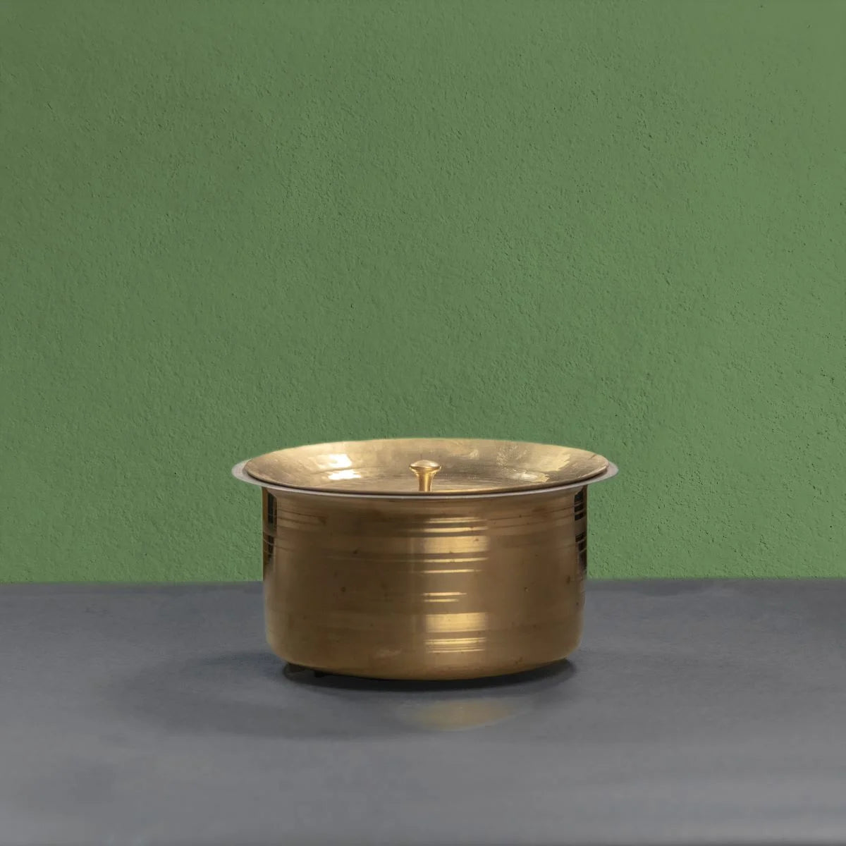 Brass Patila-Chatti-with Lid-Zishta Traditional Cookware