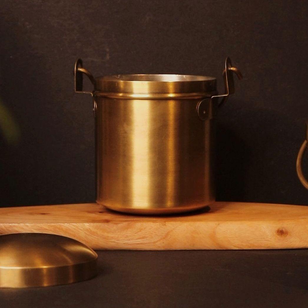 Brass Storage Container Antique-Thooku Chatti-2-Zishta Traditional Storage Containers