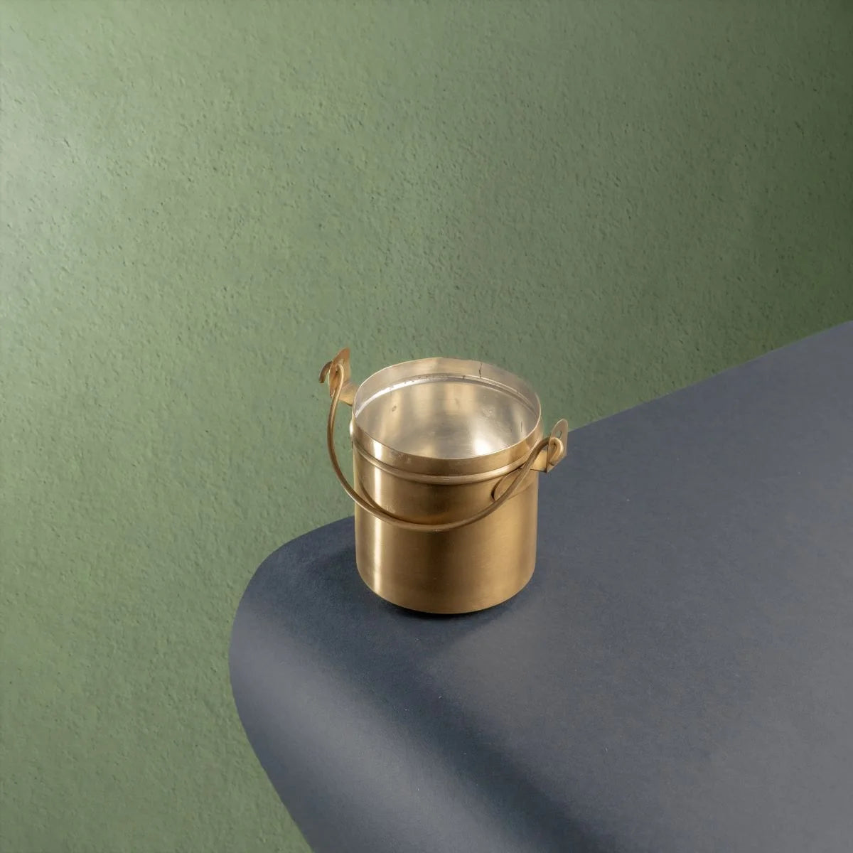 Brass Storage Container Antique-Thooku Chatti Top View-Zishta Kitchen Food Storage